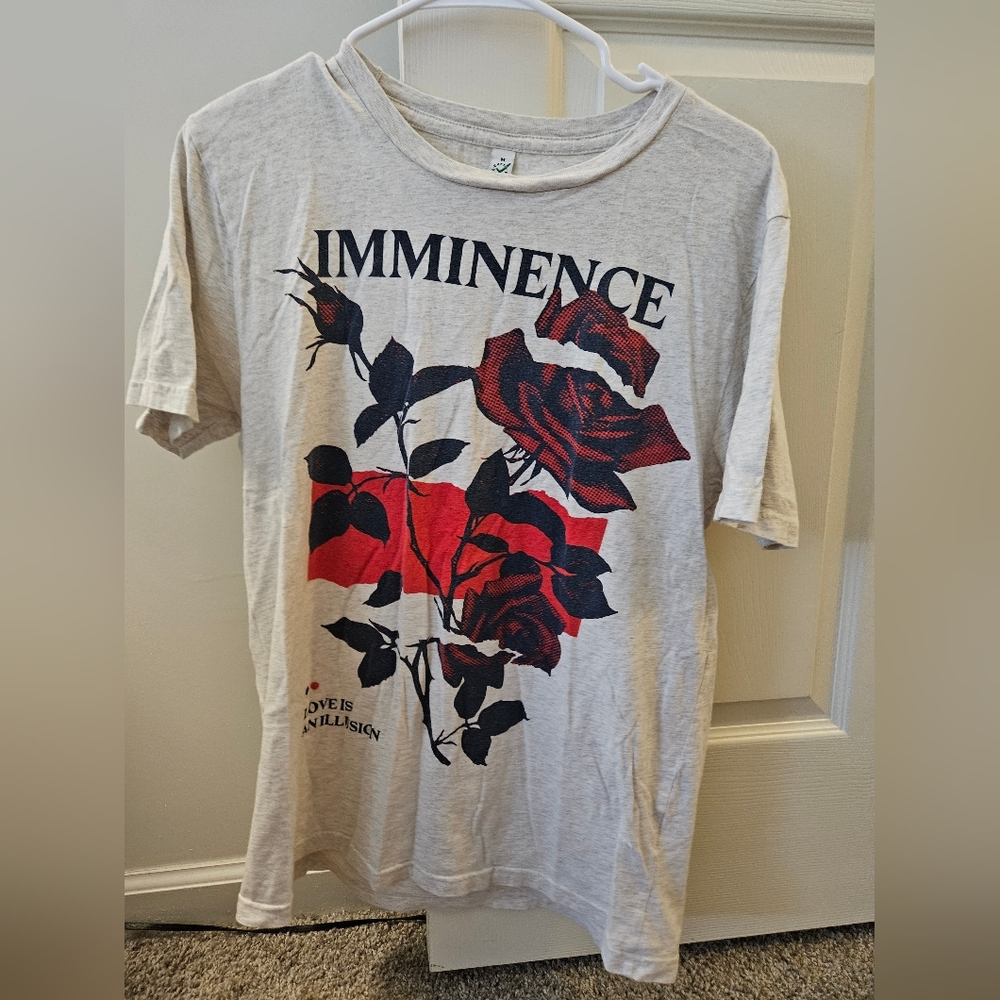 Imminence Band Tee Shirt Gray and Red Graphic T-Shirt